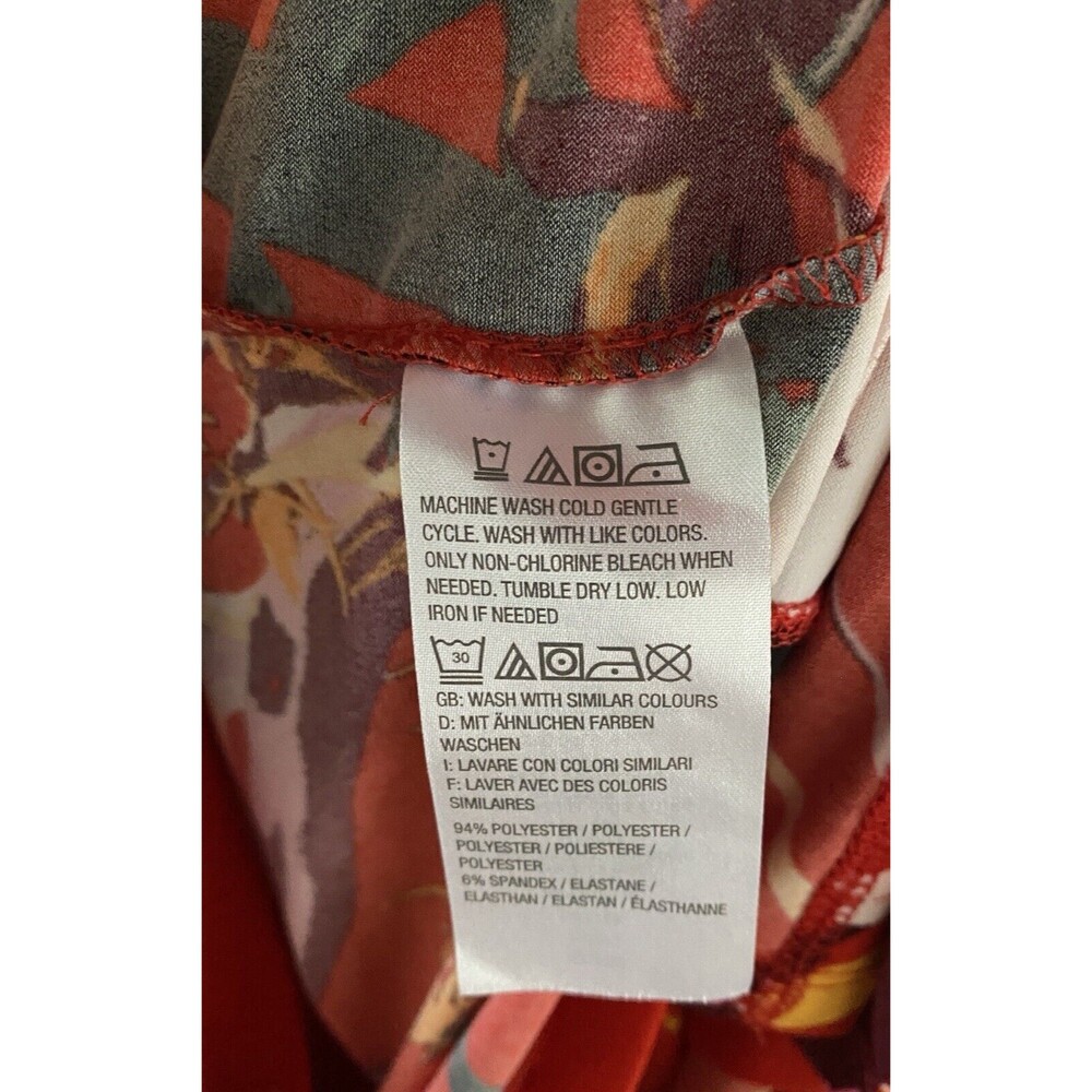 G.I.L.I Got It Love It Womens Red Floral Side Slit Maxi Dress - Picture 10 of 10
